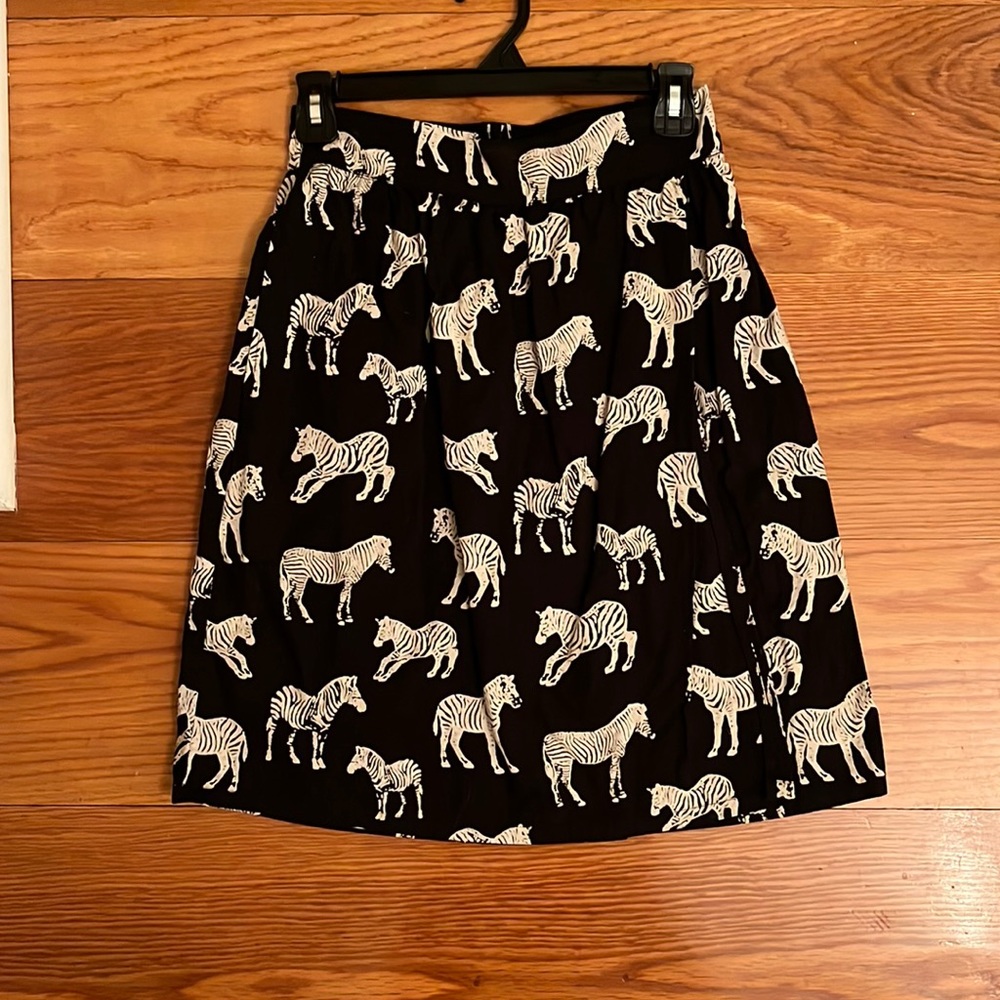 Anthropologie Zebra patterned skirt XS
